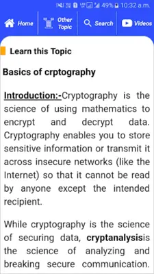 Cryptography | Comp Sc Engg android App screenshot 2